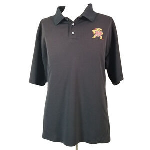 P2 Maryland Terrapins polo shirt men's XL extra large black embroidered